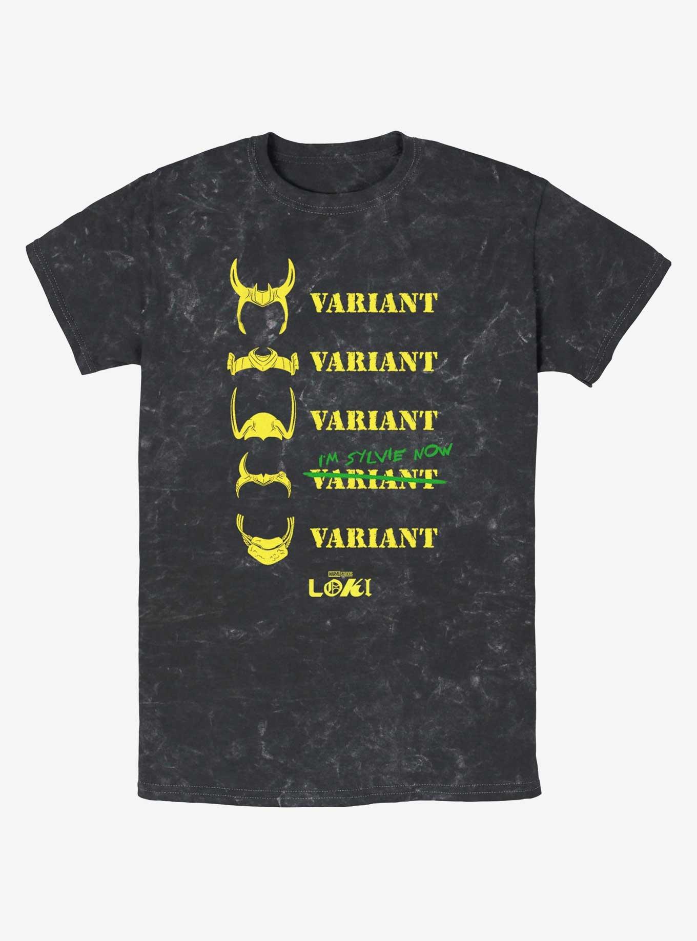 Marvel Loki Variant I'm Sylvie Now Mineral Wash T-Shirt, BLACK, hi-res