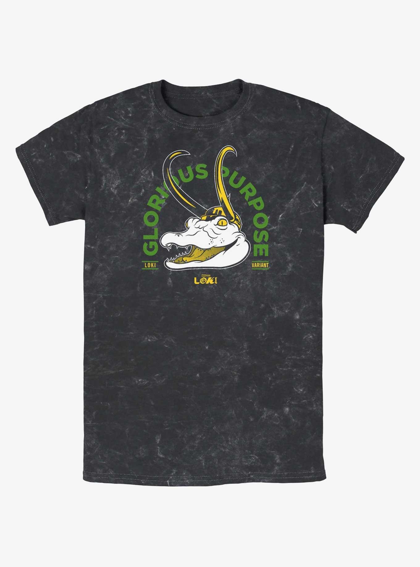 Marvel Loki Alligator Loki Glorious Purpose Mineral Wash T-Shirt