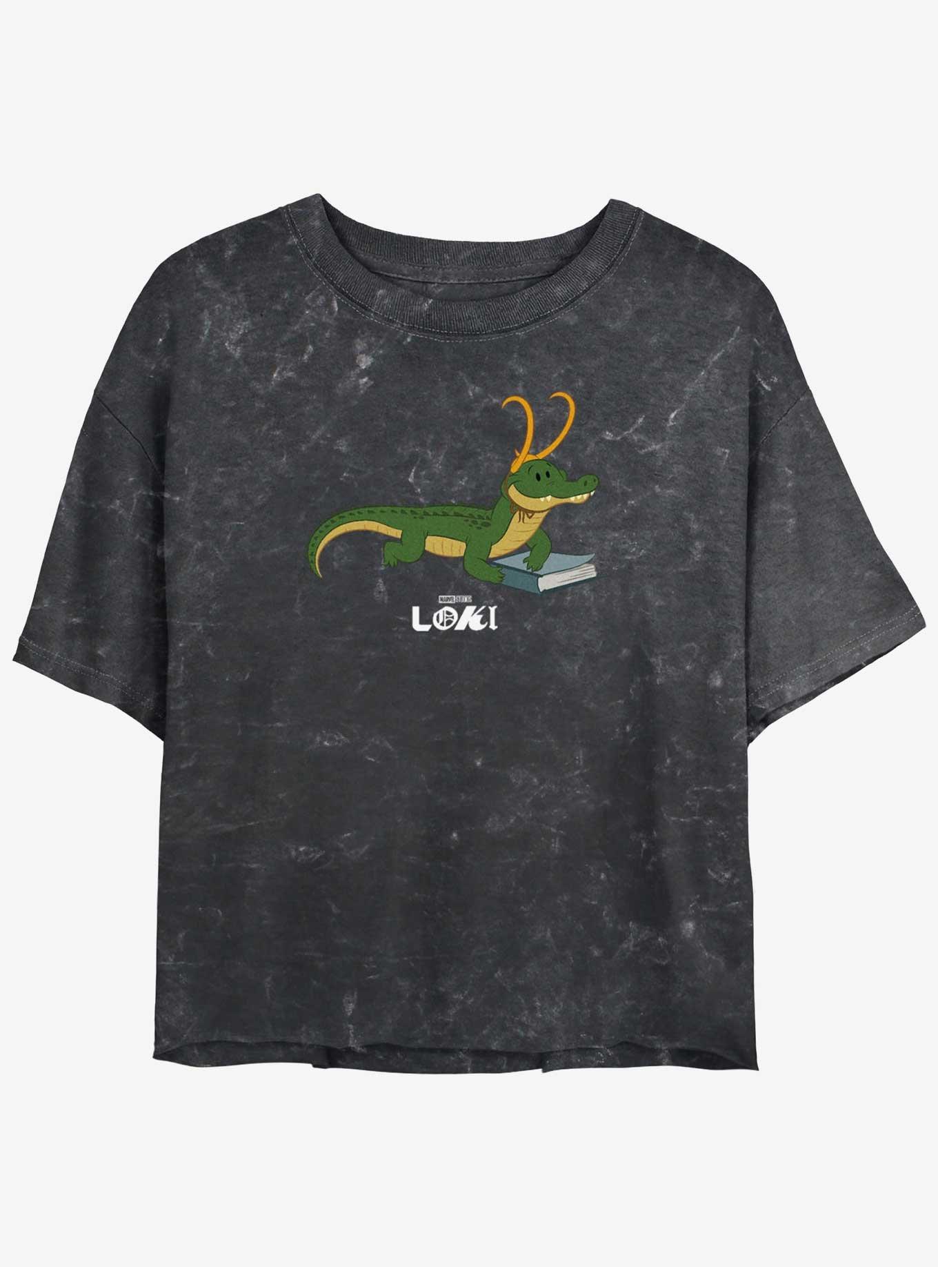 Marvel Loki Alligator Loki Hero Girls Mineral Wash Crop T-Shirt, , hi-res