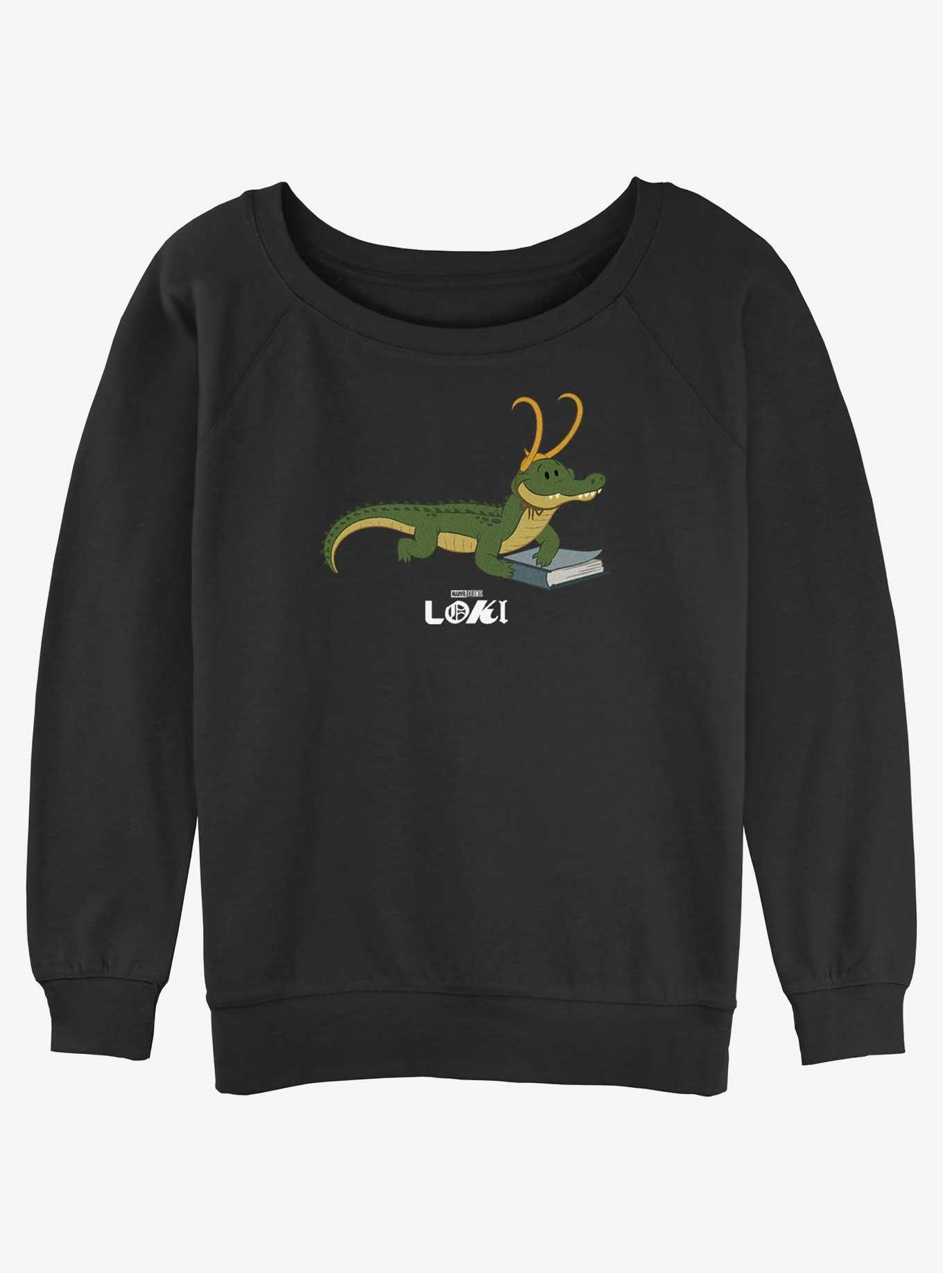 Marvel Loki Alligator Loki Hero Girls Slouchy Sweatshirt, BLACK, hi-res