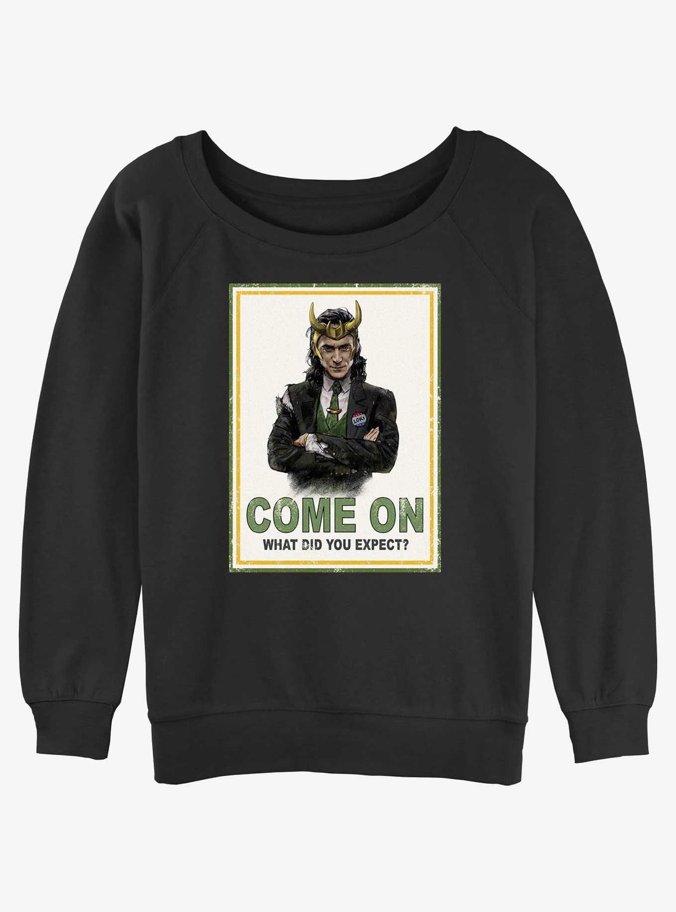 Marvel Loki President Loki Poster Girls Slouchy Sweatshirt, , hi-res