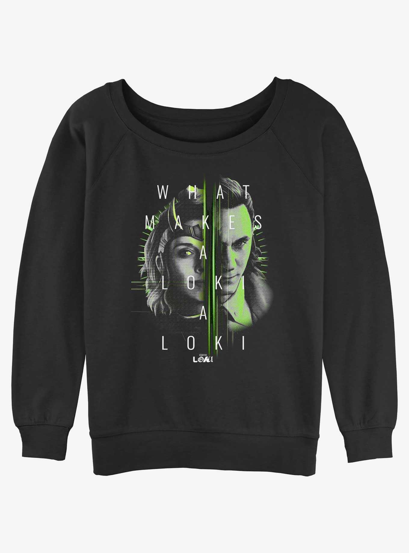 Marvel Loki Sylvie and Loki Split Portrait Girls Slouchy Sweatshirt, , hi-res
