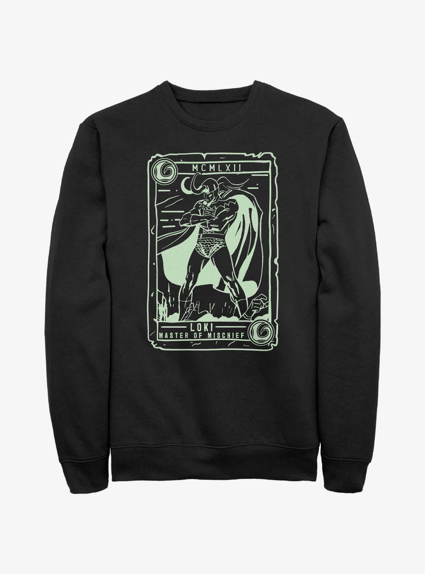 Marvel Loki Collector Card Sweatshirt, BLACK, hi-res