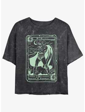 Marvel Loki Collector Card Girls Mineral Wash Crop T-Shirt, , hi-res