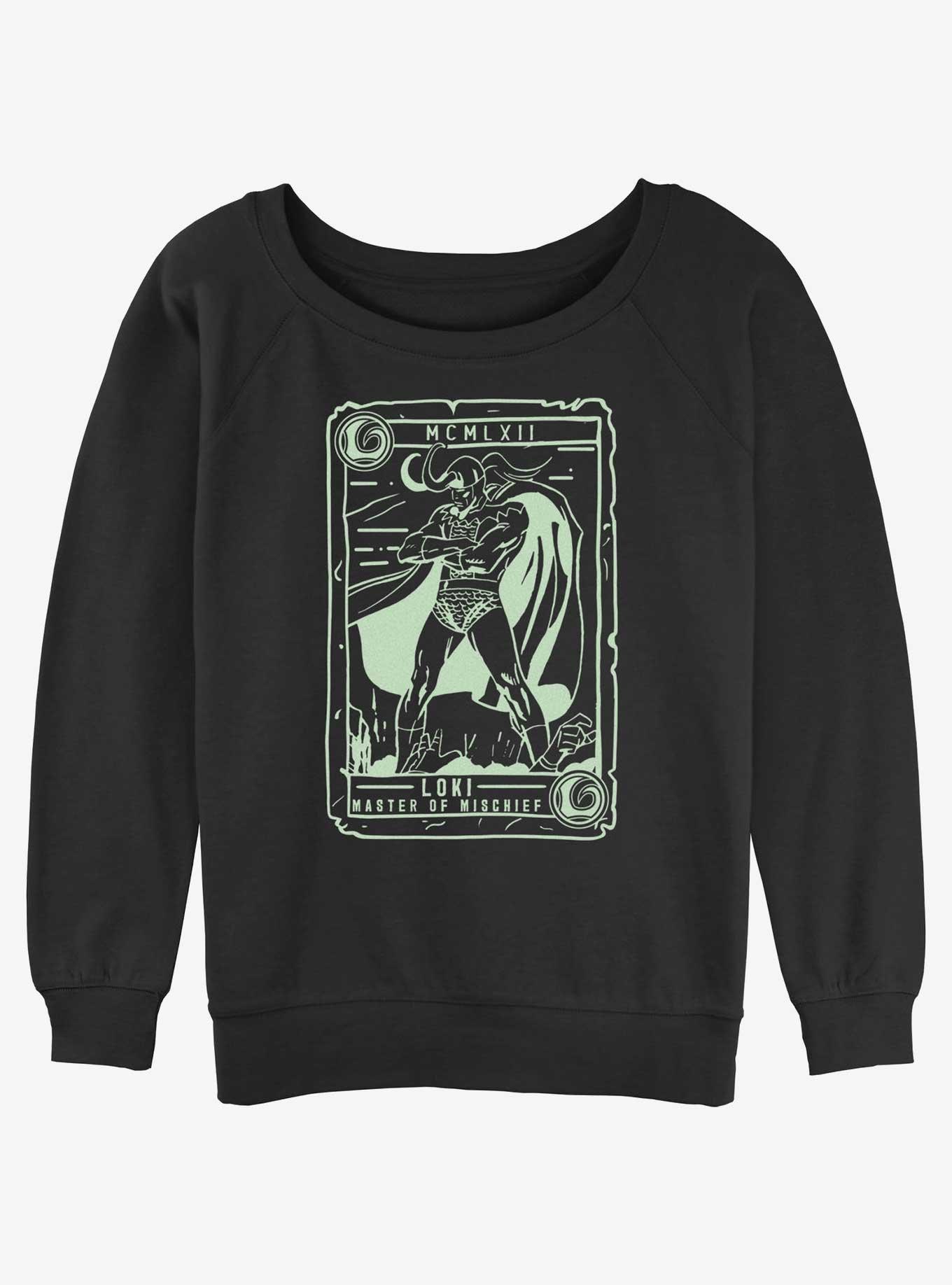 Marvel Loki Collector Card Girls Slouchy Sweatshirt, , hi-res