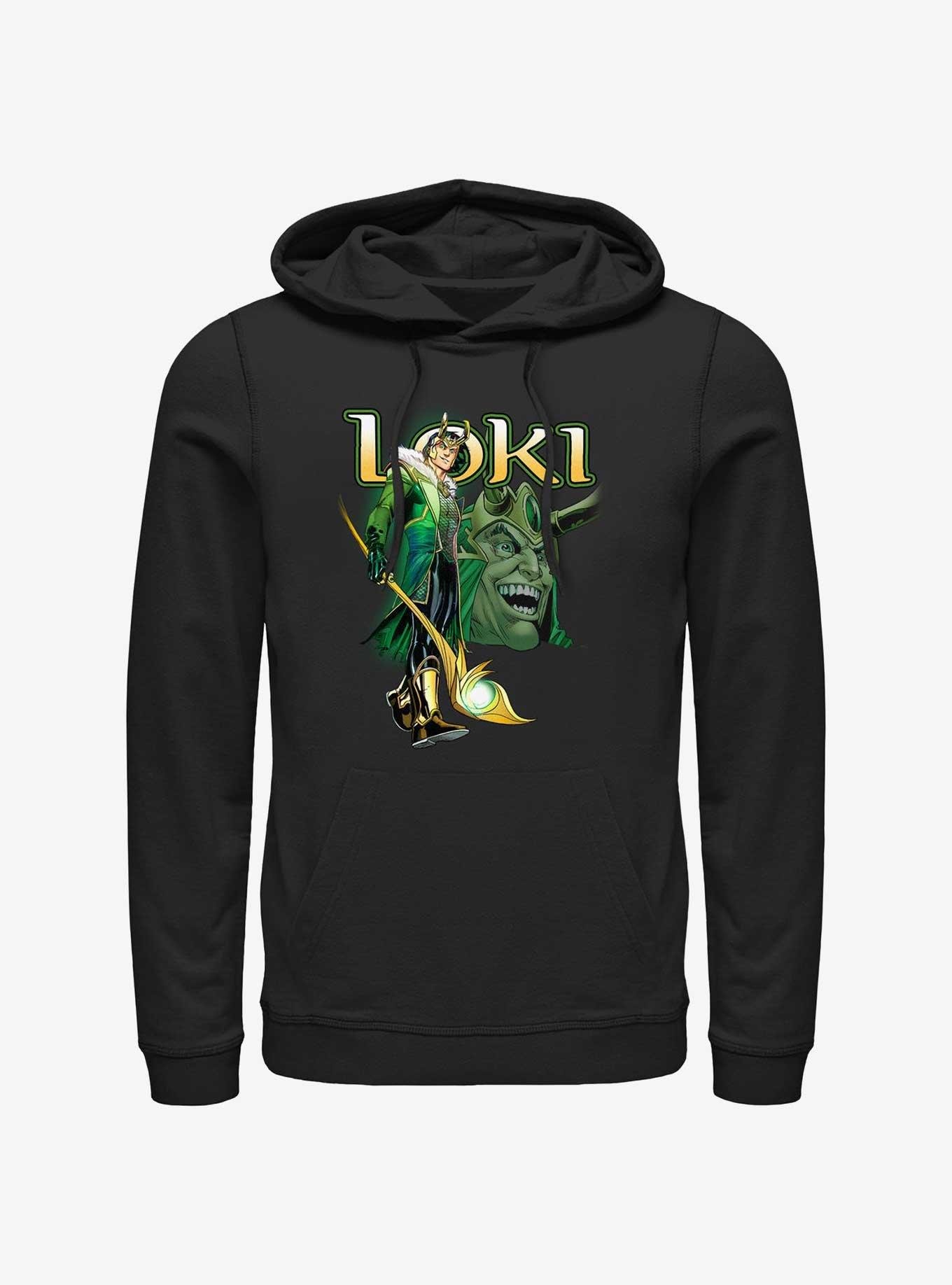 Marvel Loki Mischievous Grin Hoodie - BLACK | Hot Topic