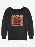 Marvel Loki Mischief Box Girls Slouchy Sweatshirt, BLACK, hi-res