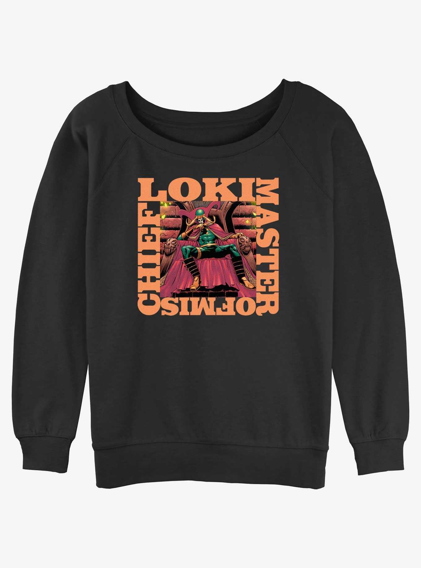 Marvel Loki Mischief Box Girls Slouchy Sweatshirt, , hi-res