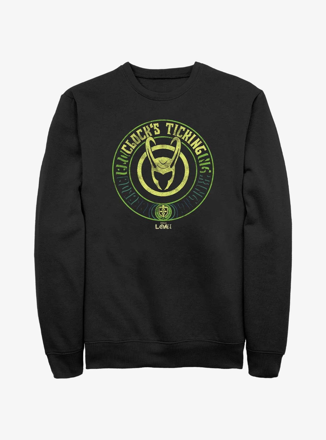 Marvel Loki Clock's Ticking Sweatshirt, BLACK, hi-res