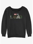 Marvel Loki Logo Womens Slouchy Sweatshirt, BLACK, hi-res