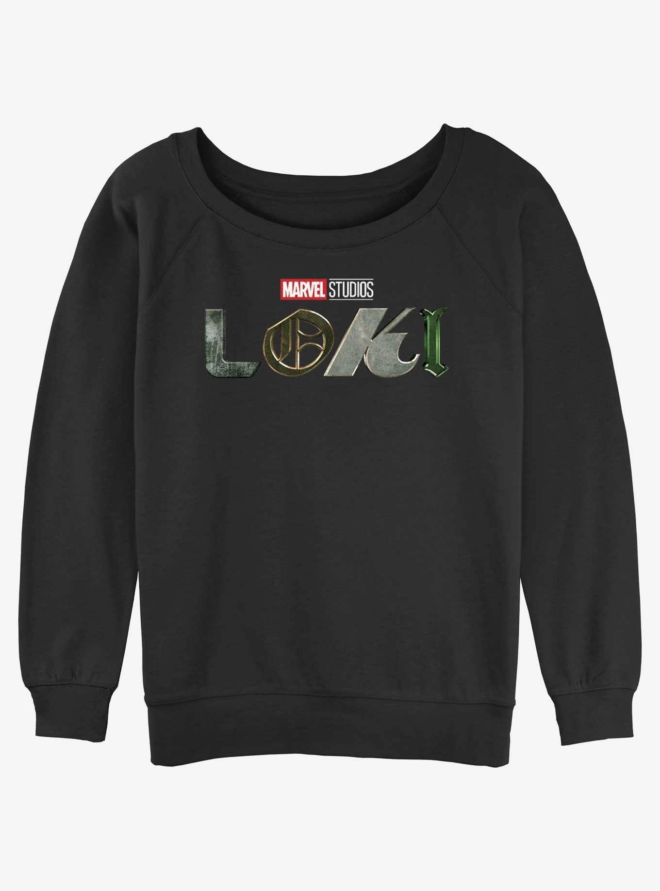 Marvel Loki Logo Womens Slouchy Sweatshirt, , hi-res