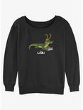 Marvel Loki Alligator Loki Hero Womens Slouchy Sweatshirt, BLACK, hi-res