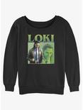 Marvel Loki TVA Loki Womens Slouchy Sweatshirt, BLACK, hi-res