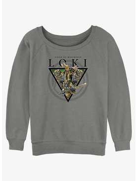 Marvel Loki God Of Mischief Womens Slouchy Sweatshirt, , hi-res