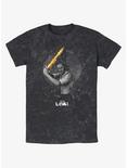 Marvel Loki Laevateinn Flaming Sword Mineral Wash T-Shirt, BLACK, hi-res