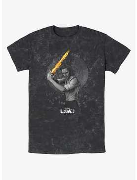 Marvel Loki Laevateinn Flaming Sword Mineral Wash T-Shirt, , hi-res