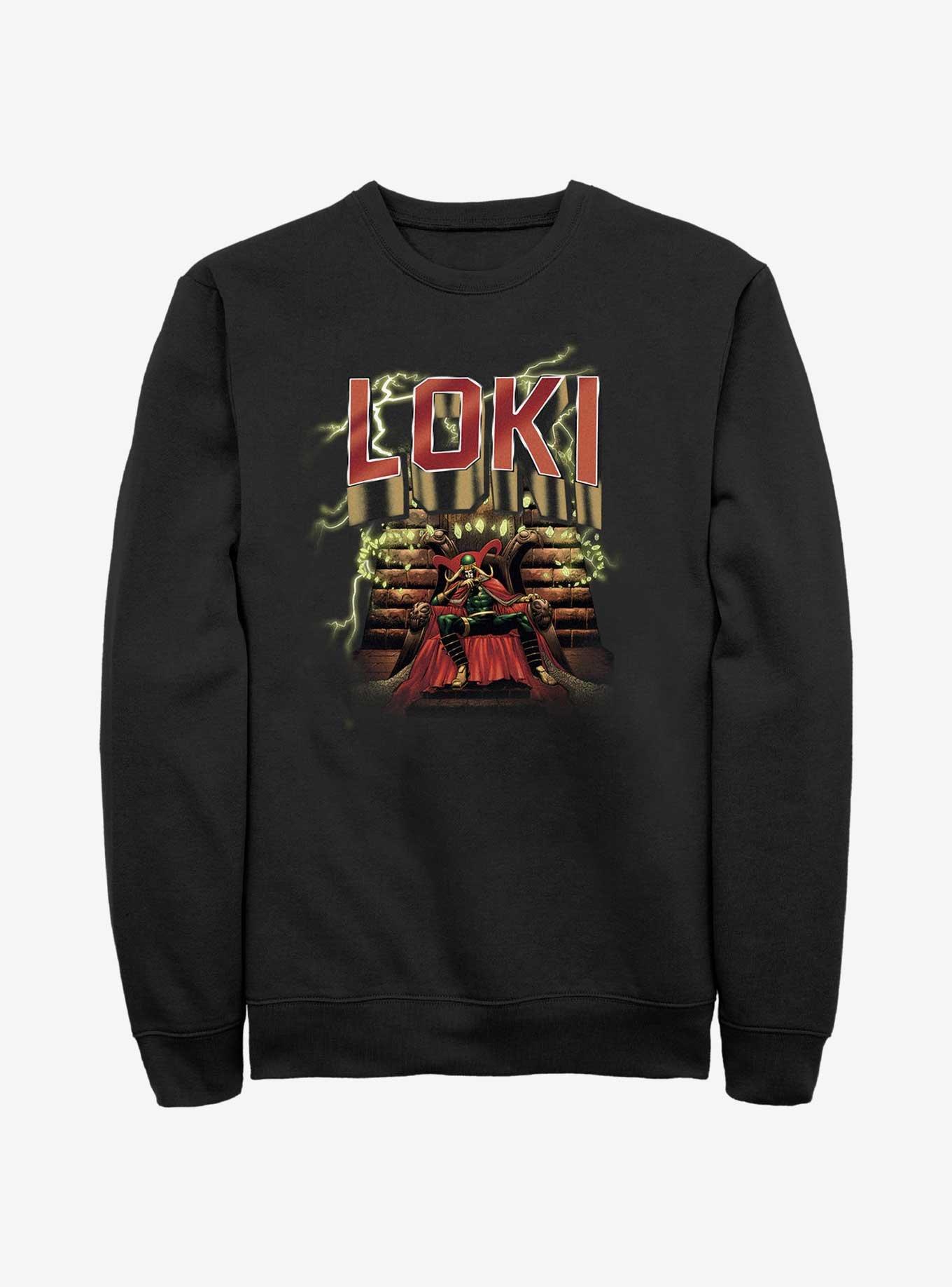 Marvel Loki Master Mischief Throne Sweatshirt, , hi-res