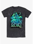Marvel Loki Lightning Mineral Wash T-Shirt, BLACK, hi-res