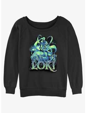 Marvel Loki Lightning Womens Slouchy Sweatshirt, , hi-res