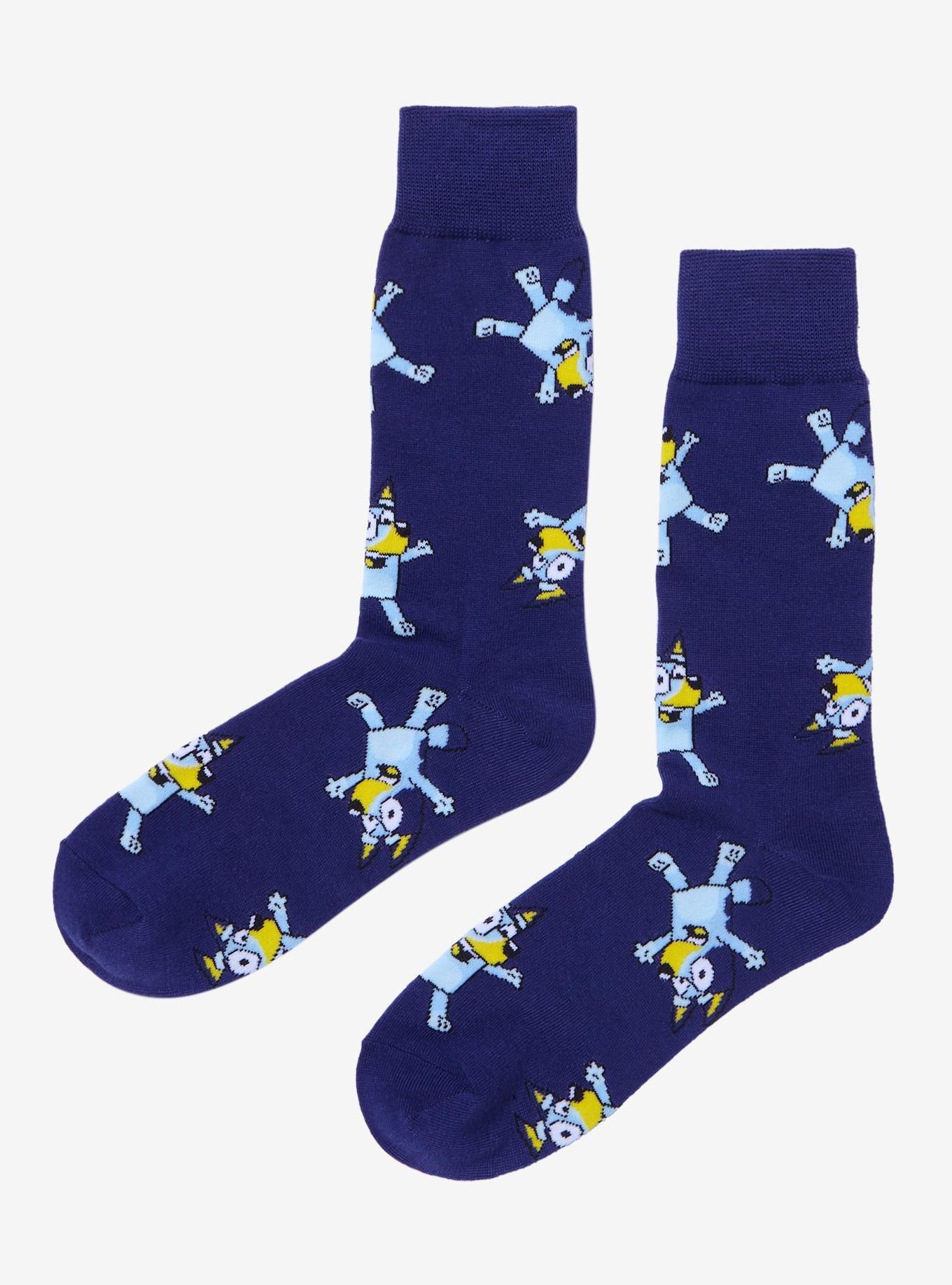 Bluey Toss Print Crew Socks, , hi-res