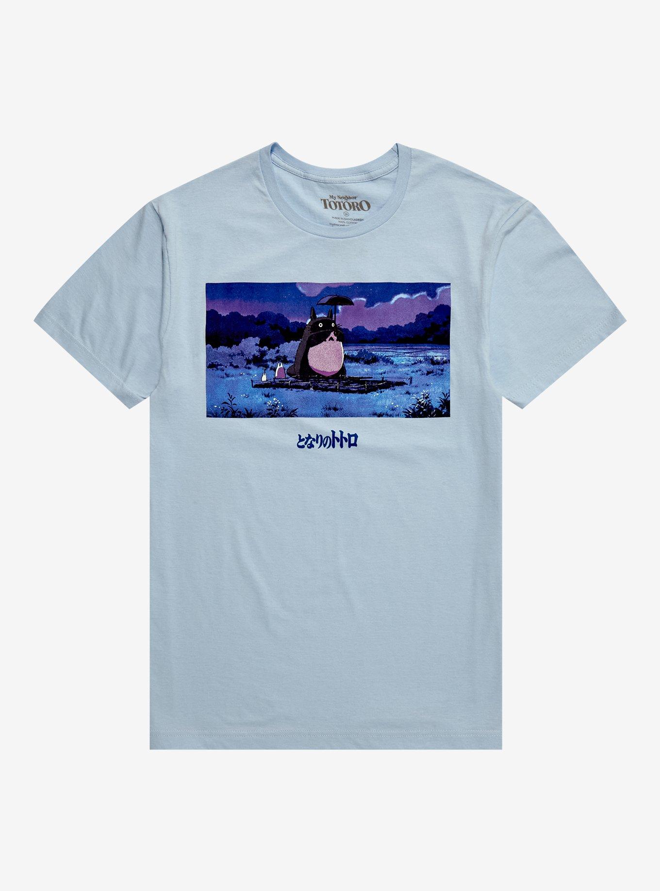 Studio Ghibli My Neighbor Totoro Landscape Panel T-Shirt, LT BLUE, hi-res