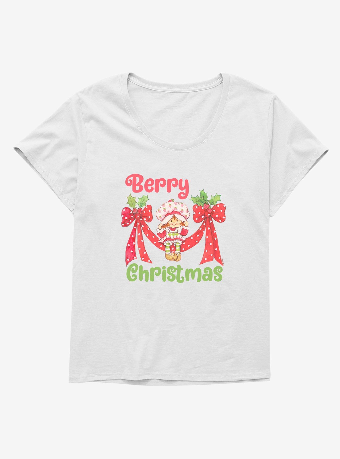 Strawberry Shortcake Berry Christmas Womens T-Shirt Plus Size, WHITE, hi-res