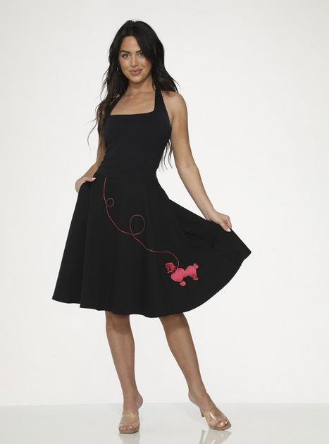 Black Hot Pink Poodle Skirt | Hot Topic