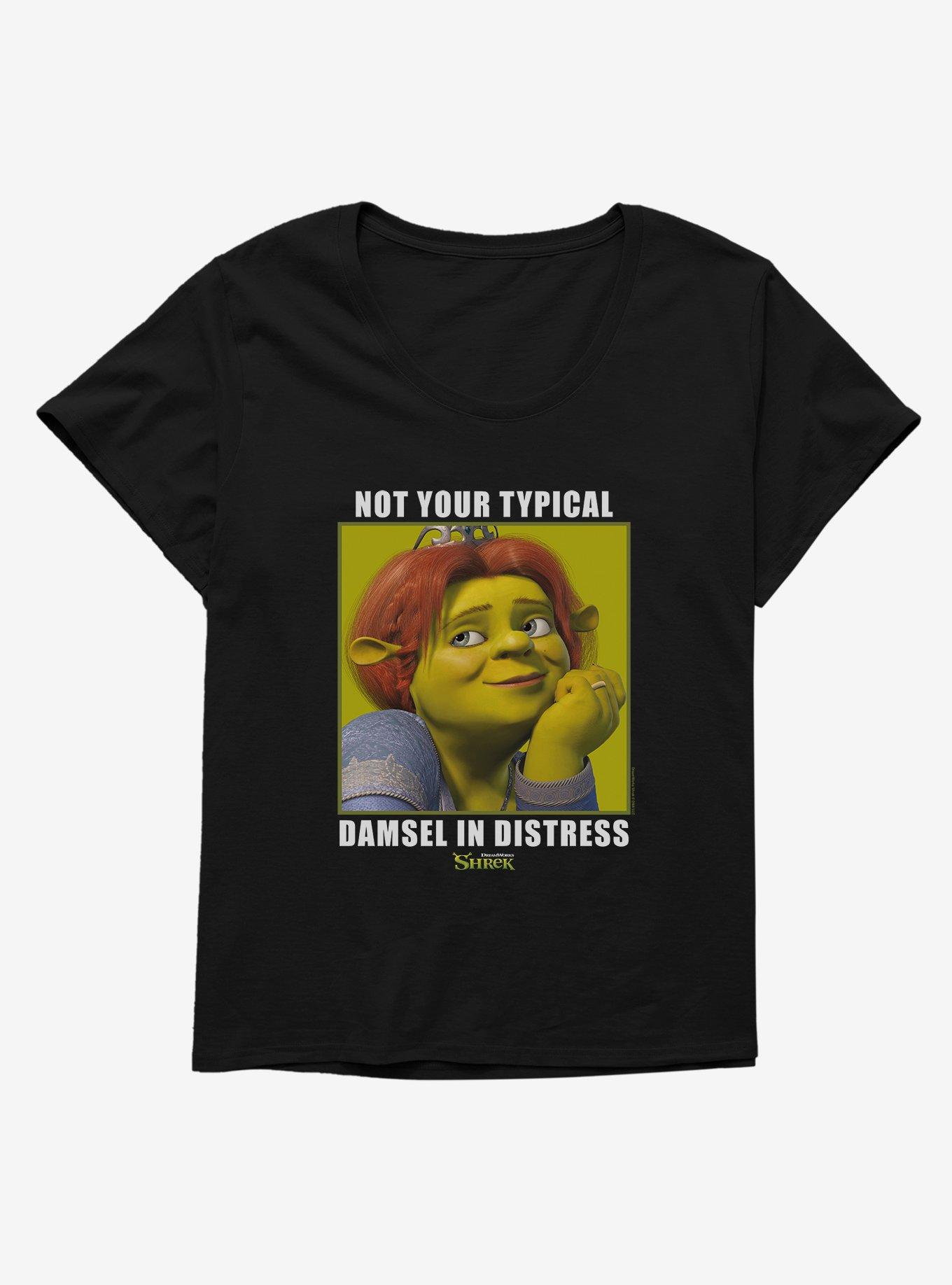 Shrek Not Your Typical Damsel In Distress Girls T-Shirt Plus Size, BLACK, hi-res