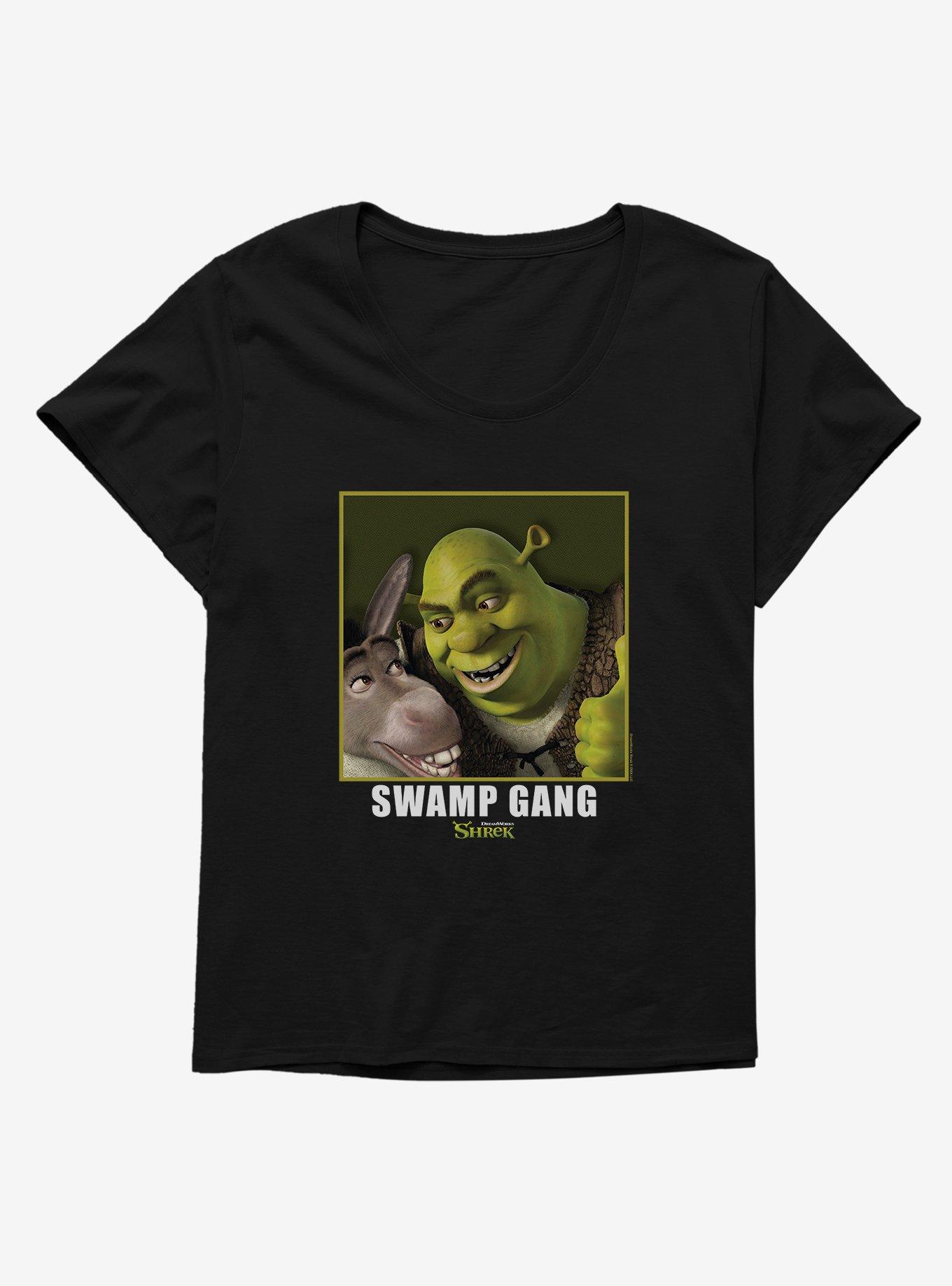 Shrek Swamp Gang Girls T-Shirt Plus Size, BLACK, hi-res