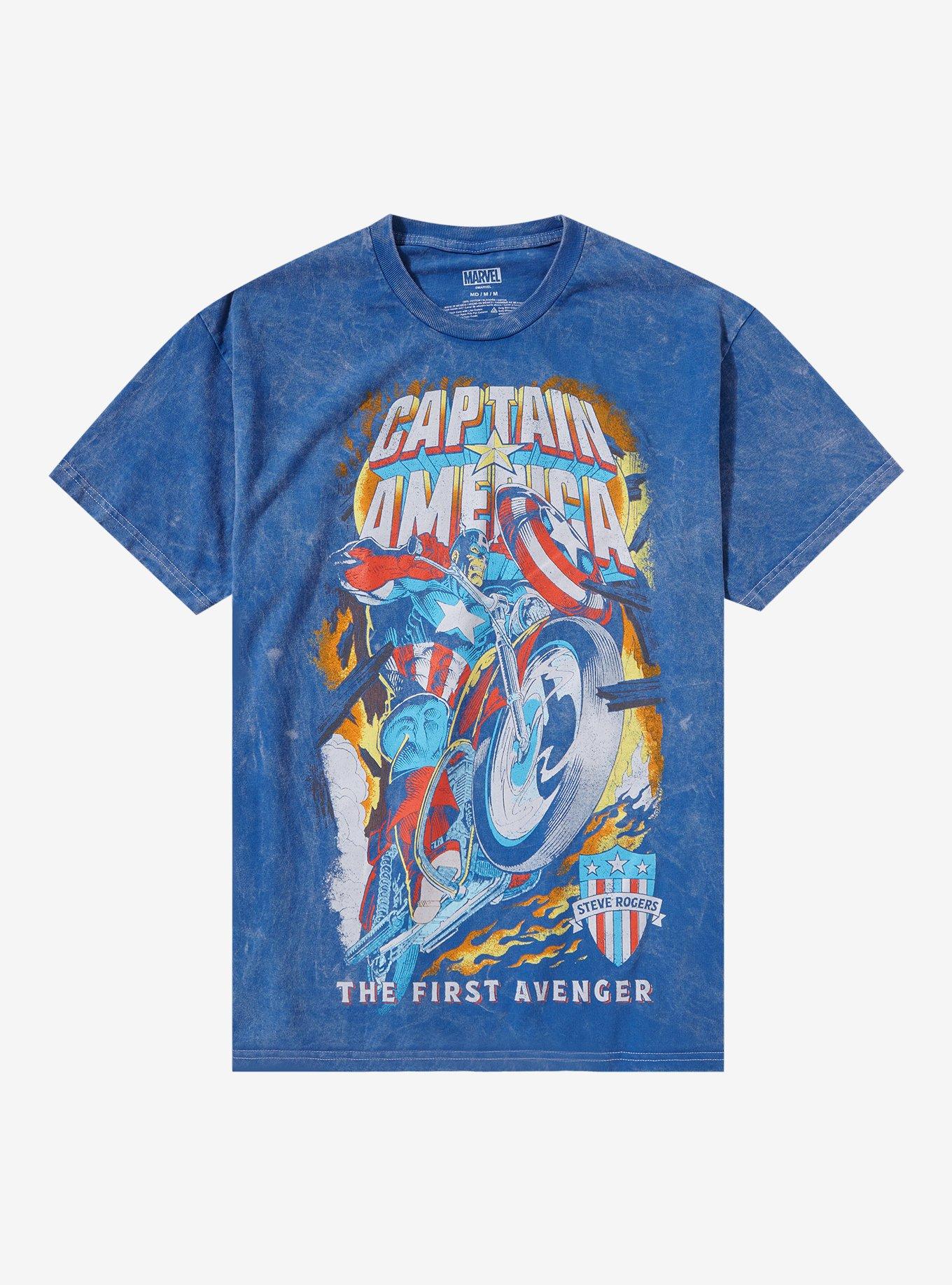 Marvel Captain America Motorcycle Jumbo Graphic T-Shirt