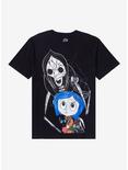 Coraline X Spooksieboo Beldam & Coraline T-Shirt, BLACK, hi-res