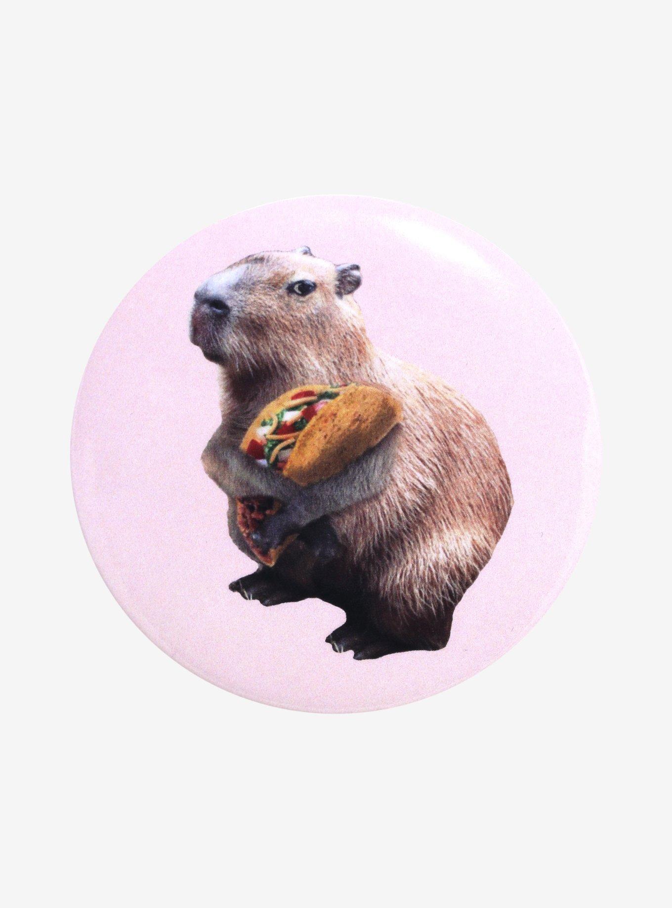 Capybara Taco 3 Inch Button, , hi-res