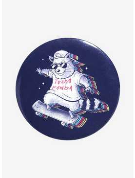 Raccoon Skater 3 Inch Button, , hi-res