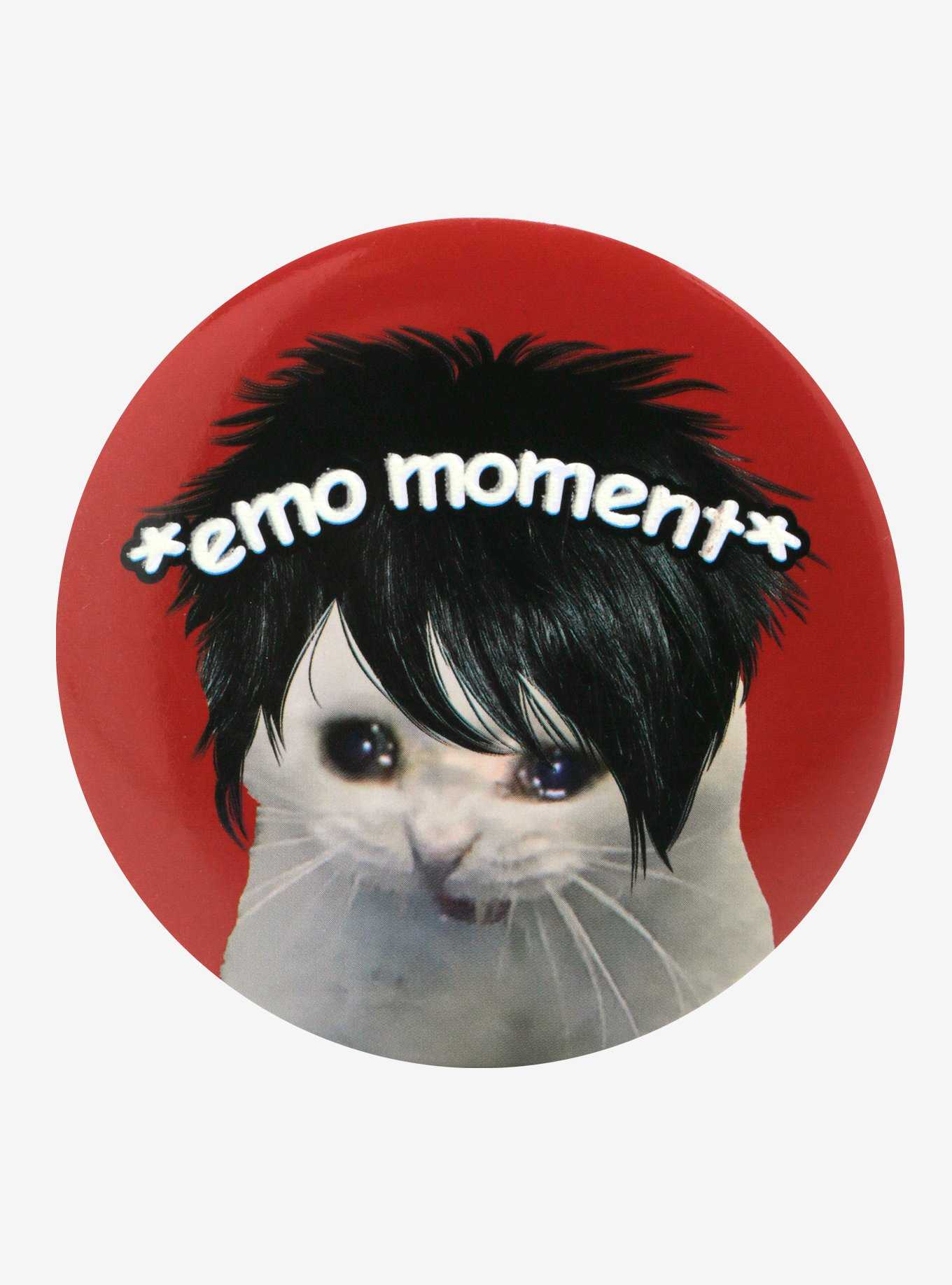 Emo Moment Cat Button, , hi-res