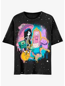 Adventure Time Group Splatter Boyfriend Fit Girls T-Shirt, , hi-res
