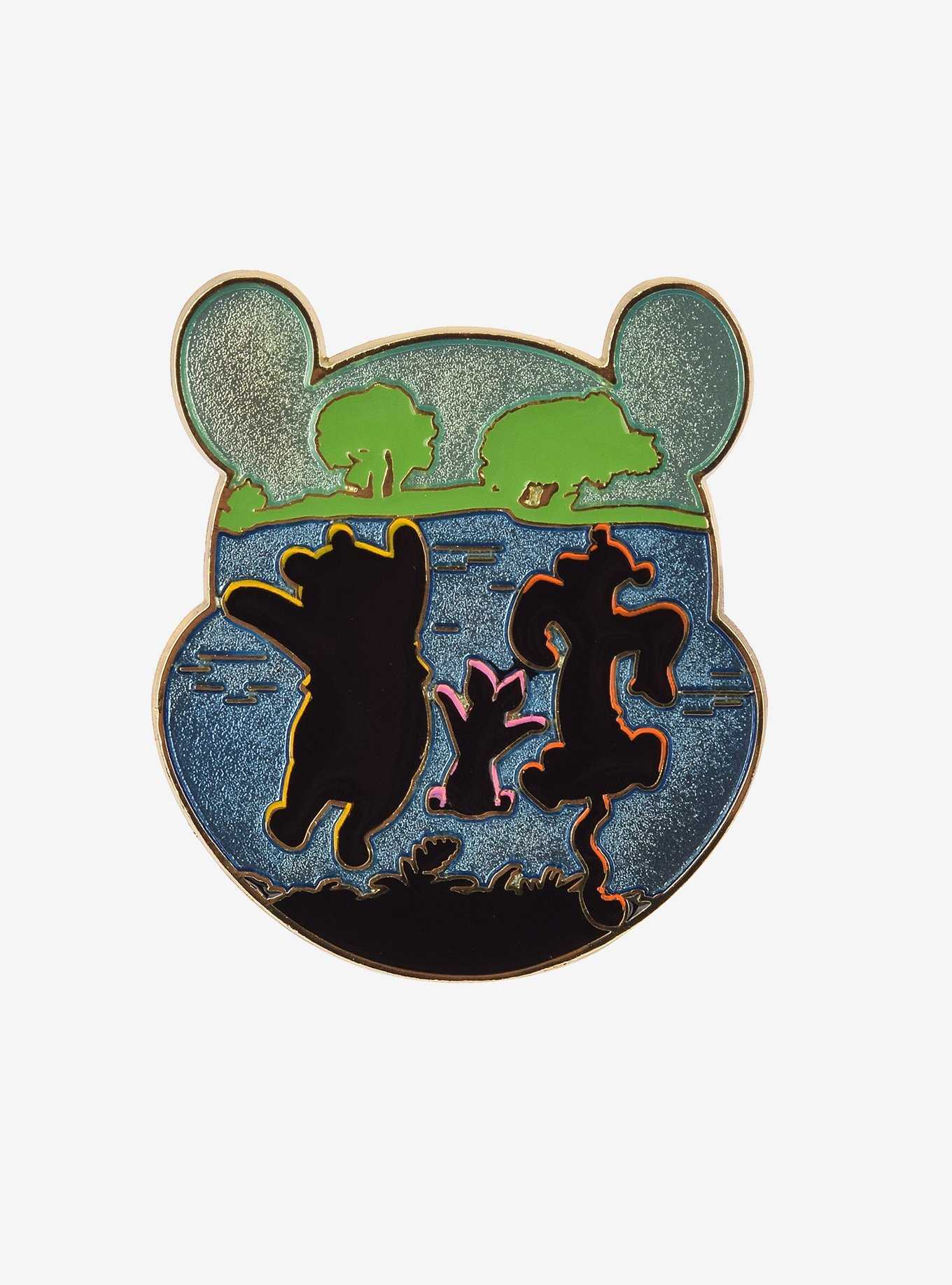 Disney Winnie the Pooh Silhouette River Enamel Pin — BoxLunch Exclusive, , hi-res
