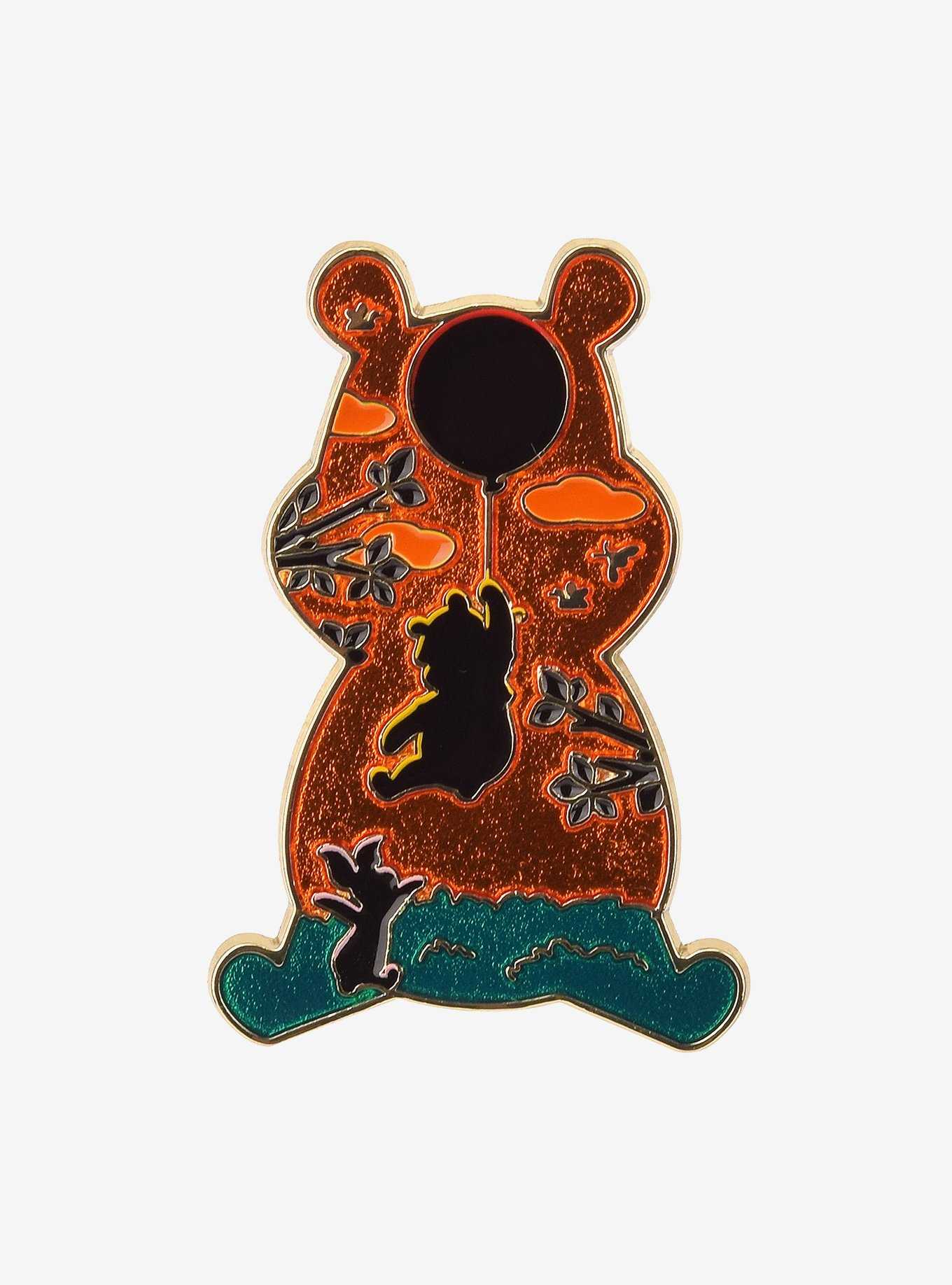 Disney Winnie the Pooh Silhouette Balloon Enamel Pin — BoxLunch Exclusive, , hi-res