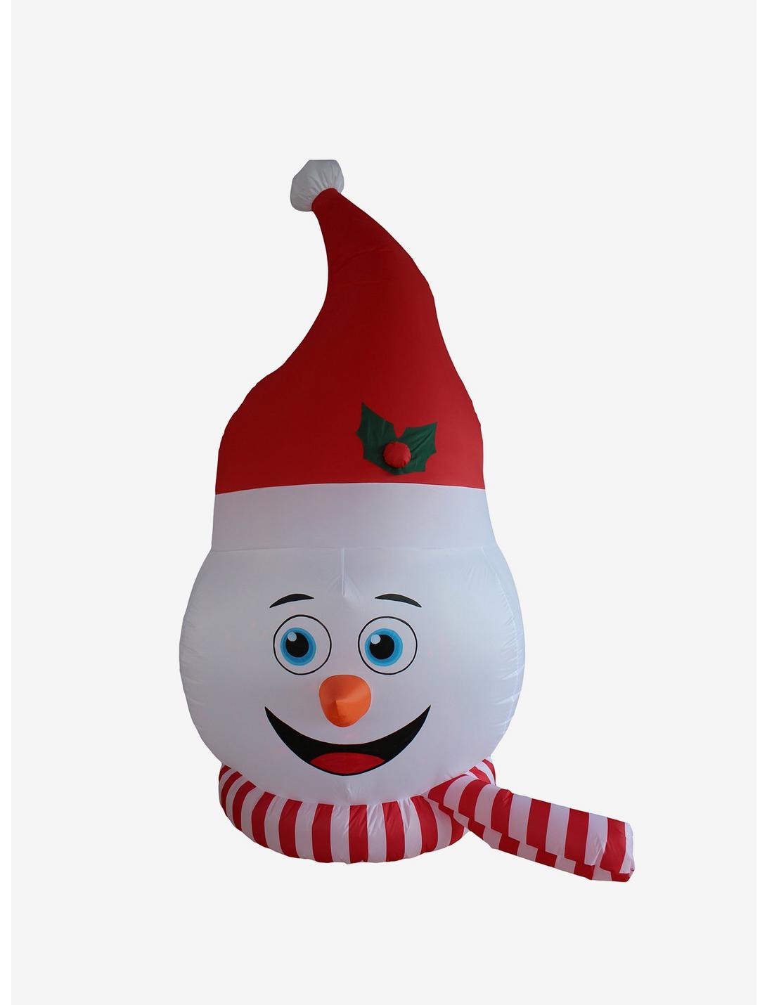 Snowman Head with Shimmer Light Inflatable Decor, , hi-res