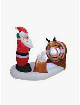 Animated Snowball Fight Inflatable Decor, , hi-res