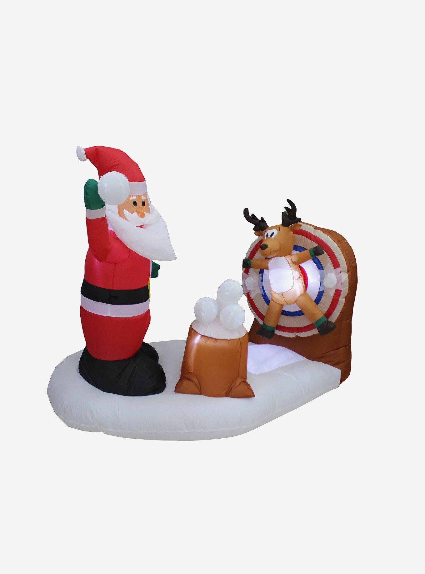 Animated Snowball Fight Inflatable Decor, , hi-res