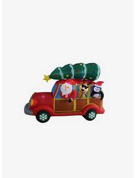 Santa's Christmas Woody Inflatable Decor, , hi-res