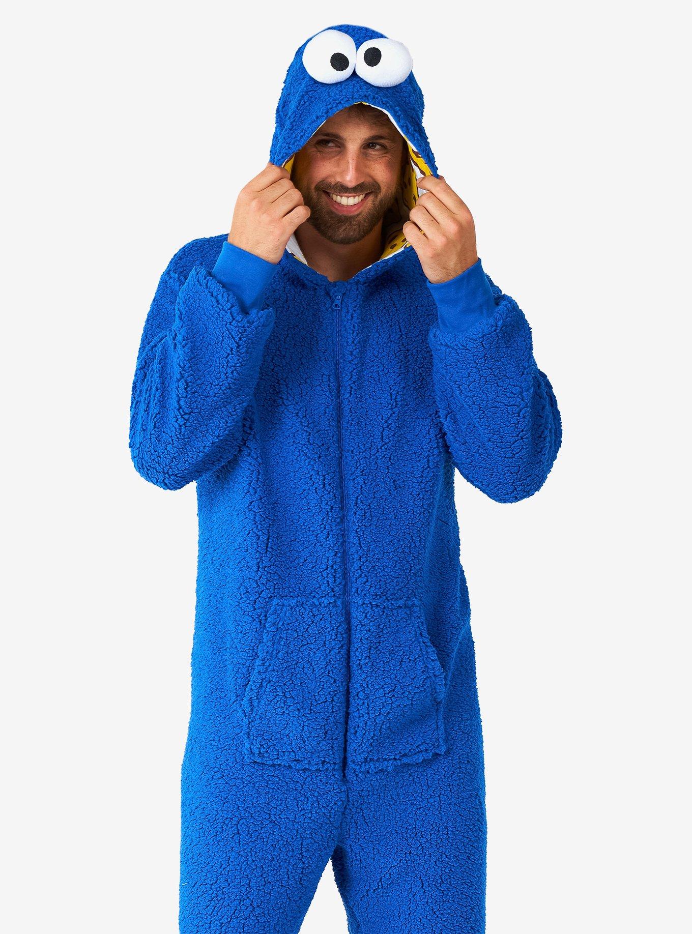 Sesame Street Cookie Monster Onesie, BLUE, hi-res