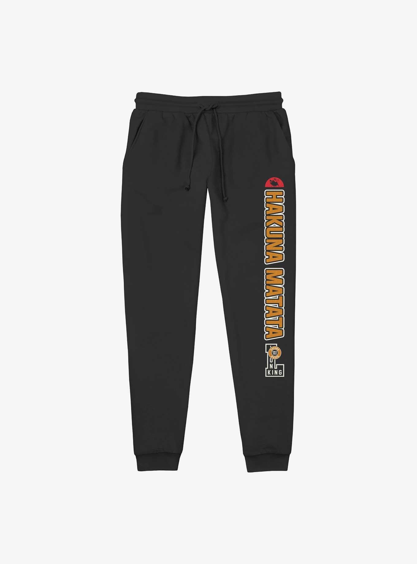 Disney The Lion King Hakuna Matata Varsity Jogger Sweatpants, BLACK, hi-res