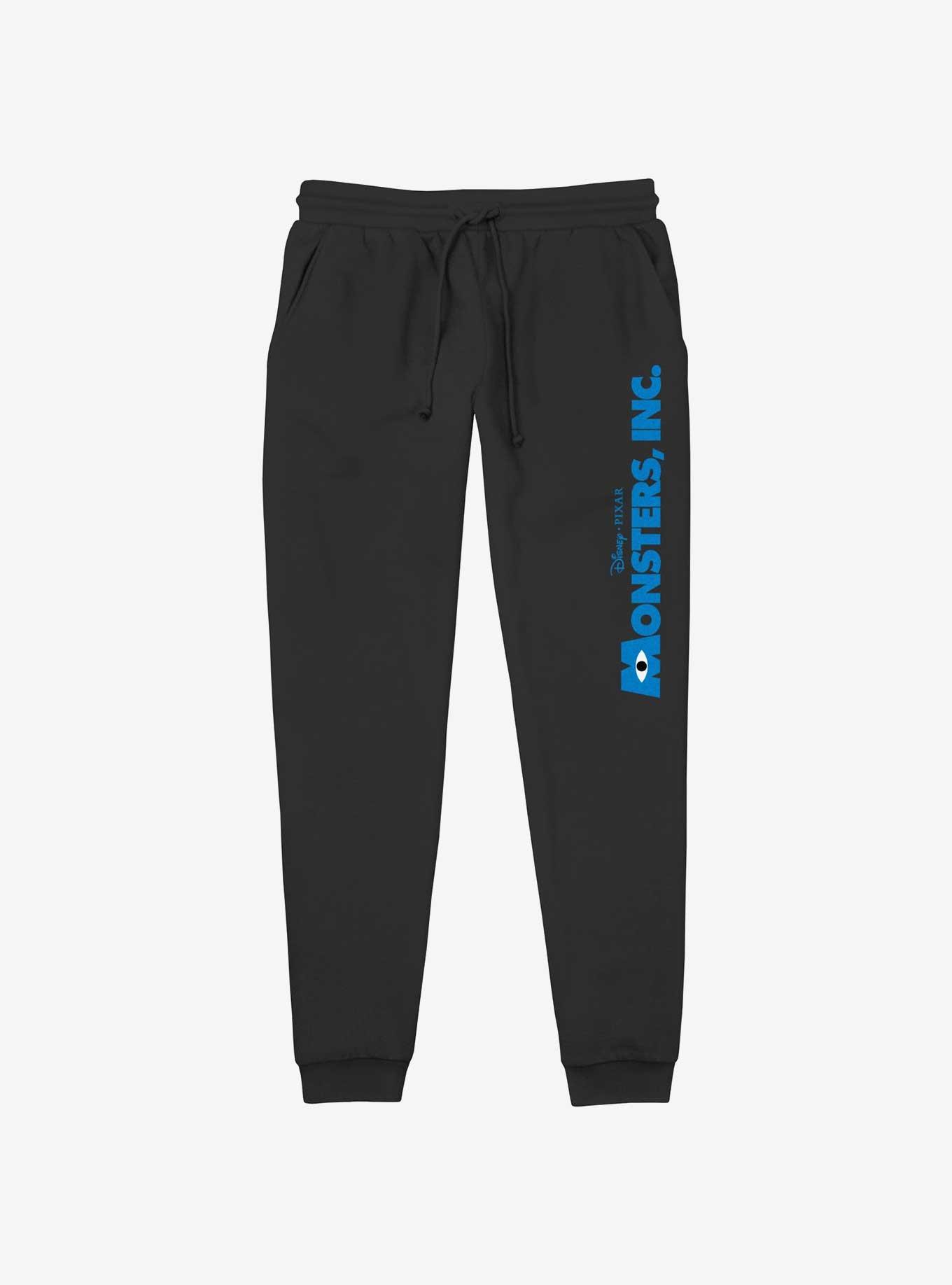 Disney Pixar Monsters Inc. Movie Logo Jogger Sweatpants, BLACK, hi-res