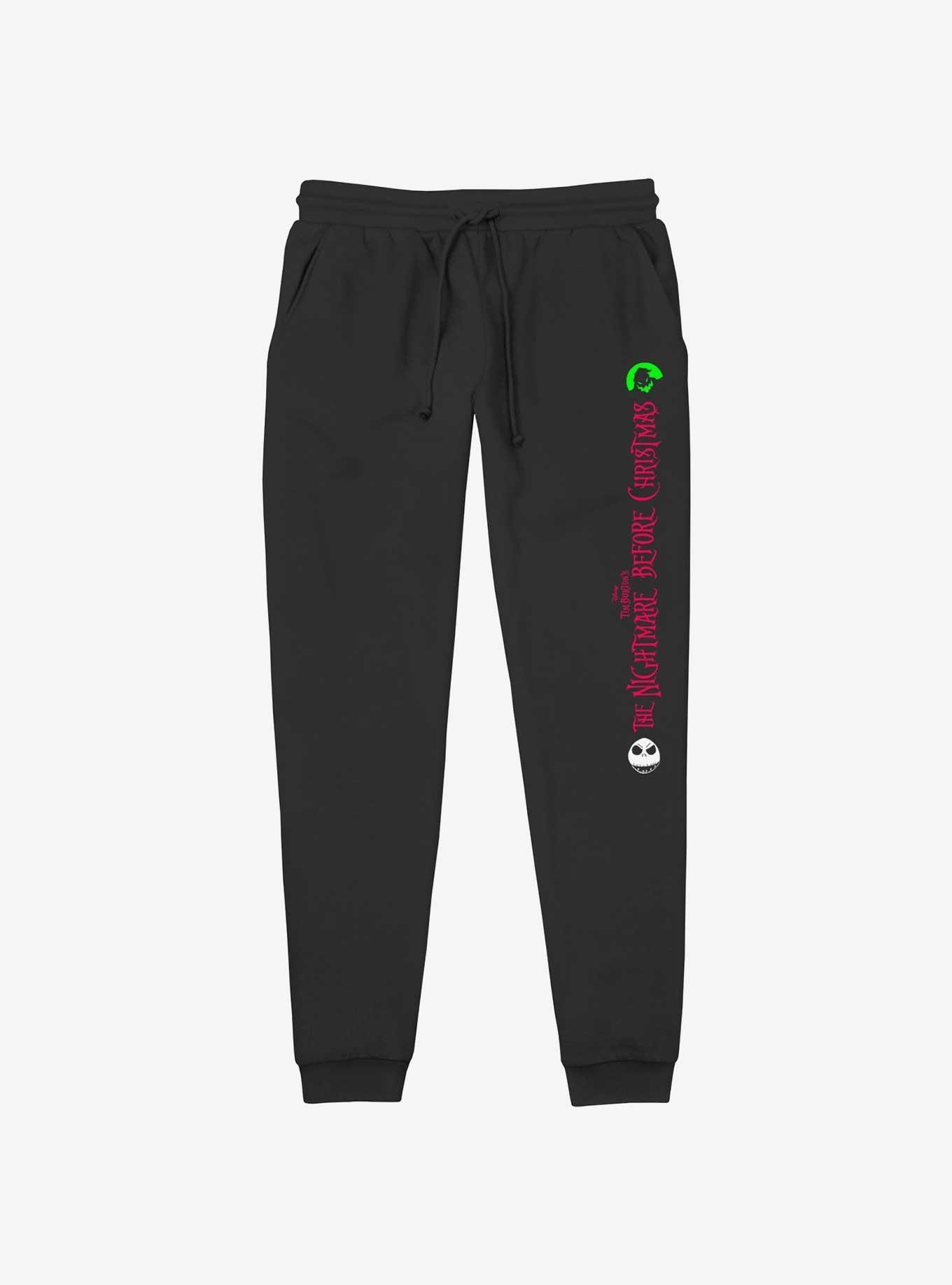 Disney The Nightmare Before Christmas Oogie Boogie and Jack Skellington Jogger Sweatpants, BLACK, hi-res