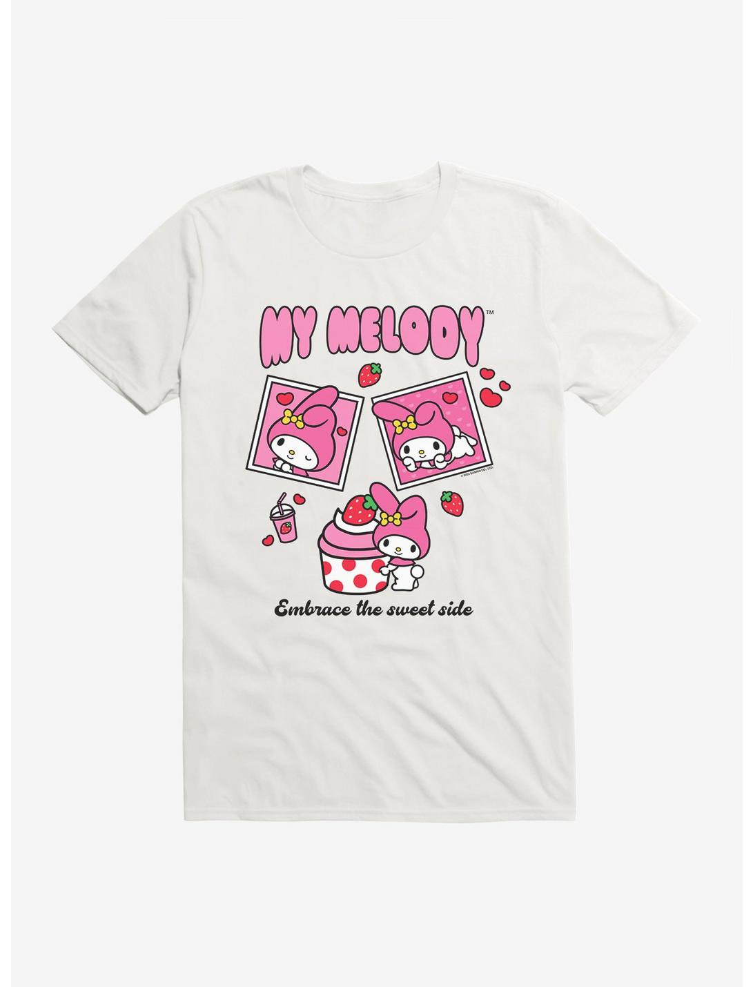 Hello Kitty & Friends My Melody Strawberry Stamps T-Shirt, WHITE, hi-res