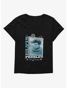 Elvis Presley Blue Christmas Womens T-Shirt Plus Size, , hi-res