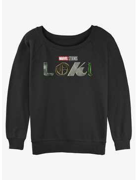 Marvel Loki Logo Womens Slouchy Sweatshirt, , hi-res