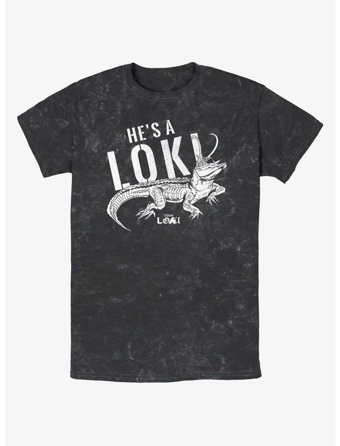 Marvel Loki Alligator Loki He's A Loki Mineral Wash T-Shirt, BLACK, hi-res