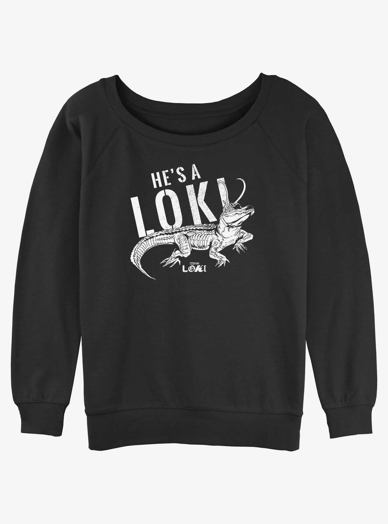 Marvel Loki Alligator Loki He's A Loki Womens Slouchy Sweatshirt, , hi-res
